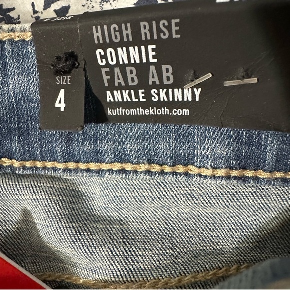 Kut From the Kloth Connie Jeans Hight rise Fab Ab Skinny ankle size 4, nwt - Picture 7 of 8